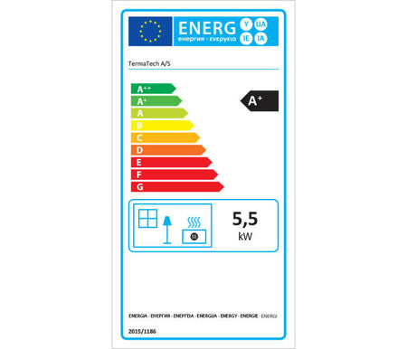 TermaTech | Kaminofen | 5,6kW ➔ Energielabel