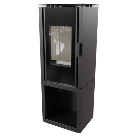 Kratki Kaminofen Koza Enyo Flat 01 | Holzfach | Korpus drehbar | 6 kW 