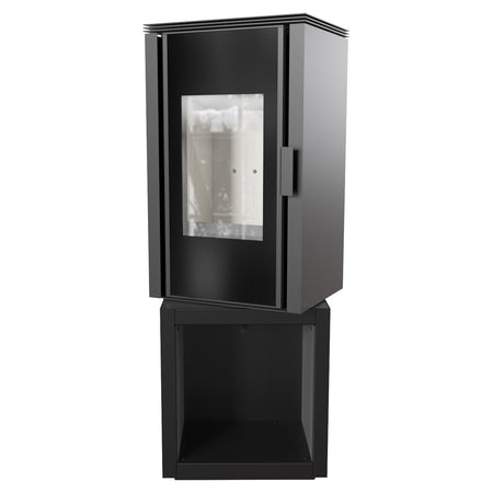 Kratki Kaminofen Koza Enyo Flat 01 | Holzfach | Korpus drehbar | 6 kW 