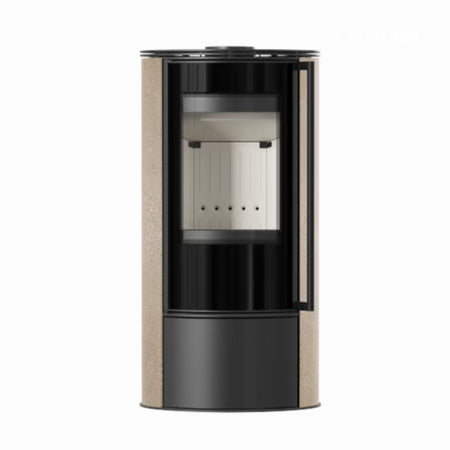 Kratki Kaminofen ERIK, gold satin, Front | klimaworld.com