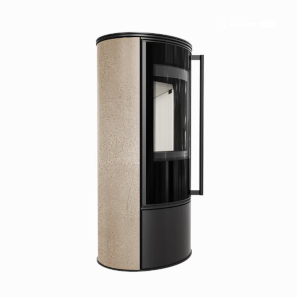 Kratki Kaminofen ERIK, gold satin, Seite | klimaworld.com