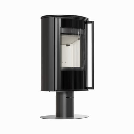 Kratki Kaminofen ERIK mit Sockel mit weißem Brennraum | 5,5 kW  | Klimaworld.com