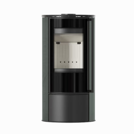 Kratki Kaminofen ERIK, serpentino, weisser Brennraum | klimaworld.com