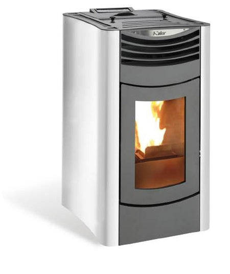 KALOR Pelletkaminofen NUX 98 Line Mod. 6, weiss | klimaworld.com