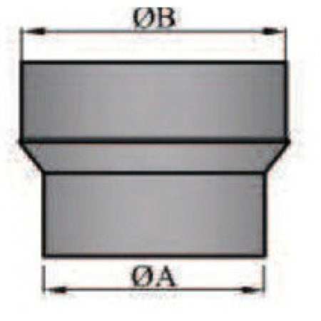 Rauchrohr/Ofenrohr Erweiterung 160/180mm