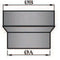 Rauchrohr/Ofenrohr Erweiterung 150/160mm | grau