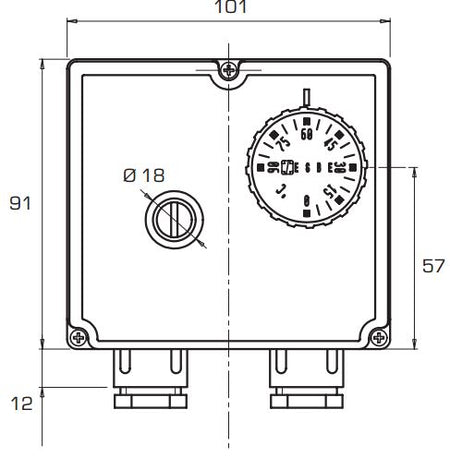 Doppelthermostat ESBE TR/STB 8690200212 von 0 bis 90 °C
