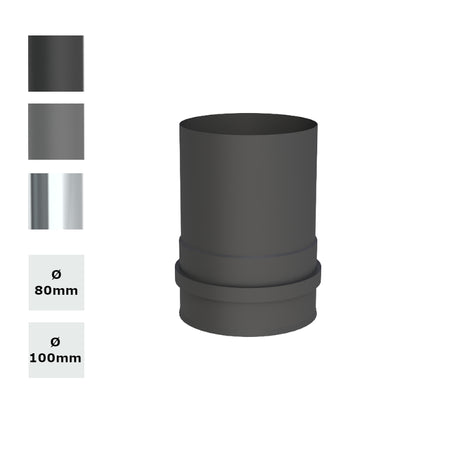 Pellet - Ofenrohr | Kesselanschluss | mit Muffe