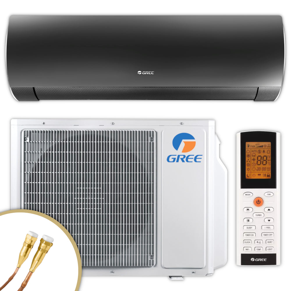 GREE | Monosplit-Klimaanlage FAIRY BLACK 12 | 3,5 kW | Quick-Connect