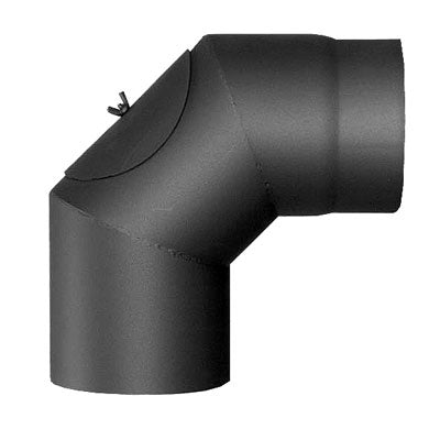 Rauchrohrbogen, Winkel 90° FERRO Durchmesser 180 mm mit Tür