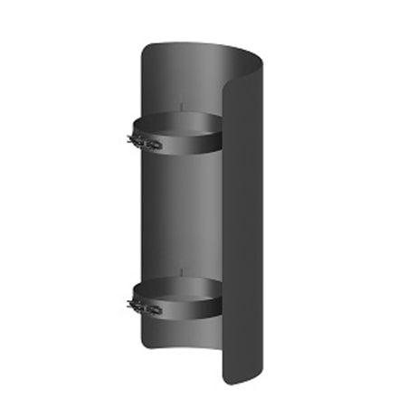 Strahlungschutz FERRO Länge 500 mm Ø 150 mm, lackiert gußgrau