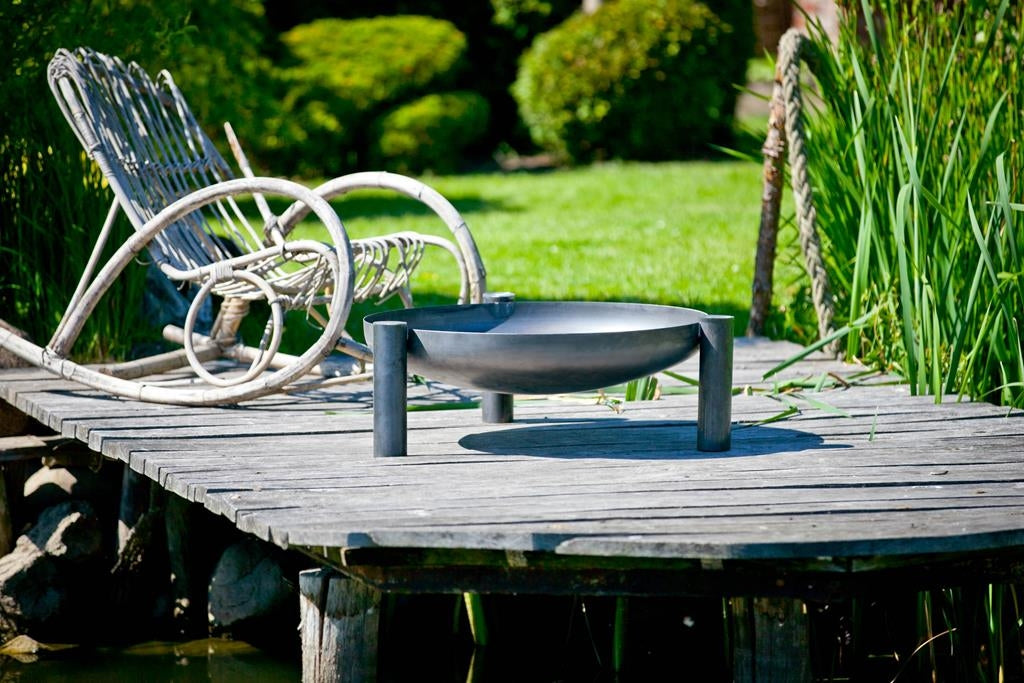 Gardener runde, stabile Feuerschale | Ø60cm x H 30cm | TF-FS 118-2 | Klimaworld.com Ambientebild