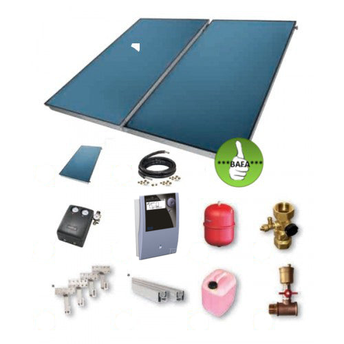 TWL Solarpaket FK200-7 Flachkollektorset 16,38m²