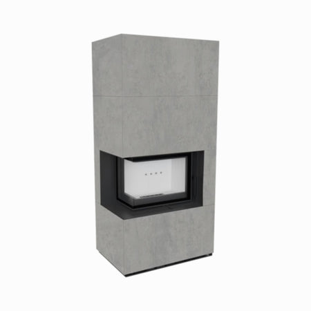 Kratki Kaminbausatz FLOKI BOX, Cemento Grigio | klimaworld.com