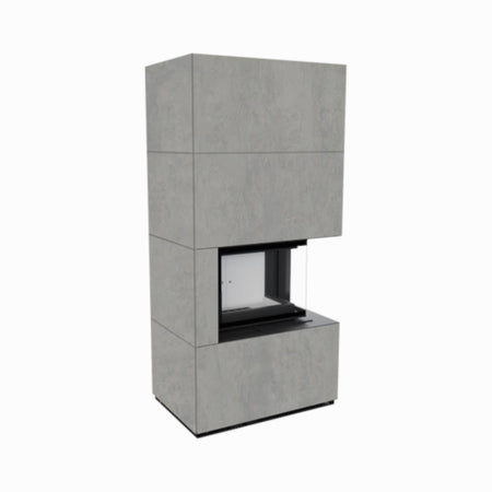 Kratki Kaminbausatz FLOKI BOX, Glas rechts | klimaworld.com