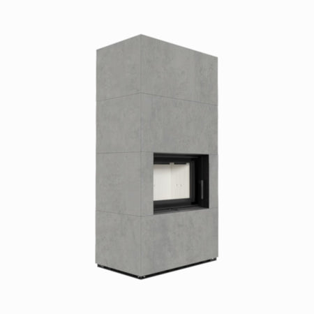 Kratki Kaminbausatz FLOKI BOX, Cemento Grigio | klimaworld.com