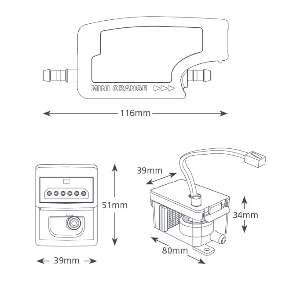 ASPEN | Kondensatpumpe SILENT+ MINI ORANGE | 12 l/h
