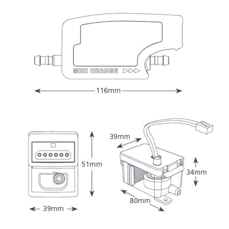 ASPEN | Kondensatpumpe SILENT+ MINI ORANGE | 12 l/h