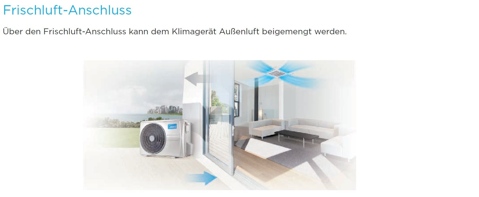 Deckenkassette MCD-24FNXD0 Inverter Midea 7,0kW | 24000 BTU