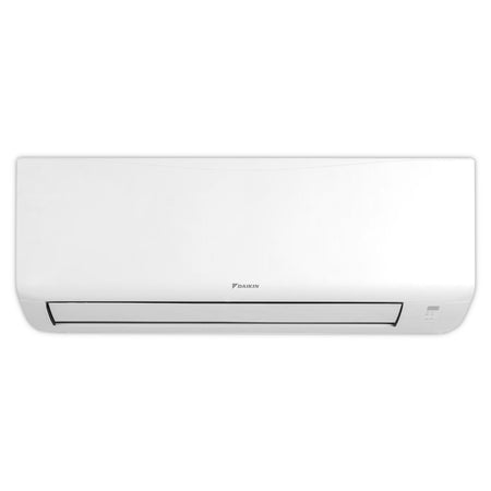 Daikin Klimaanlage Sensira als schlichtes weisses Wandgeraet mit schmaler Auslassleiste und kleinem Display rechts | Klimaworld.com
