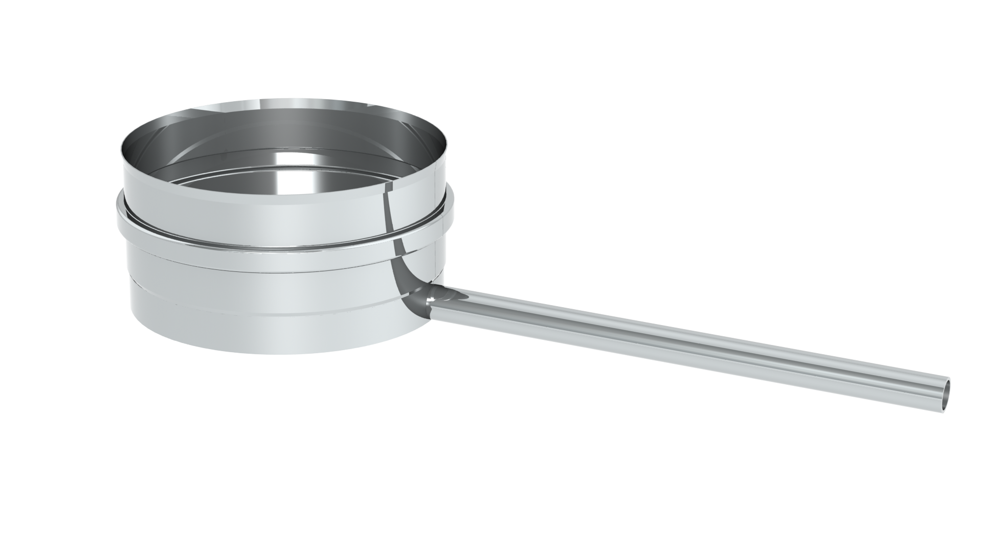 Kondensatschale mit Ablaufrohr l= 250mm, Ø 17 x 1,5 mm