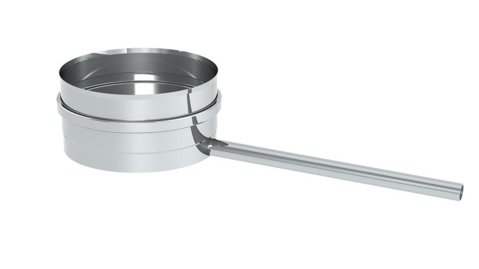 Kondensatschale mit Ablaufrohr l= 250mm, Ø 17 x 1,5 mm