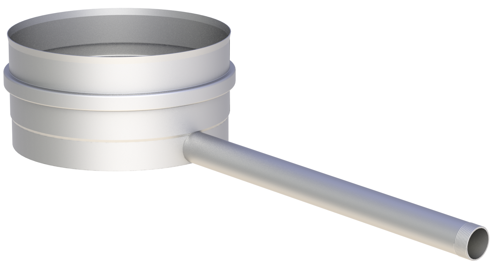 Kondensatschale mit Ablauf 250 mm und 1/2'' Nippel Ø 130 mm
