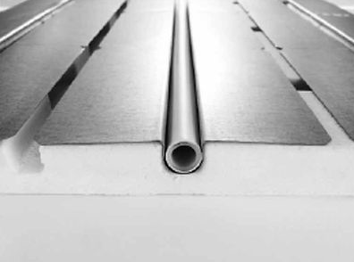 Beispieleinbau Trockenbauplatte mit Wärmeleitblech