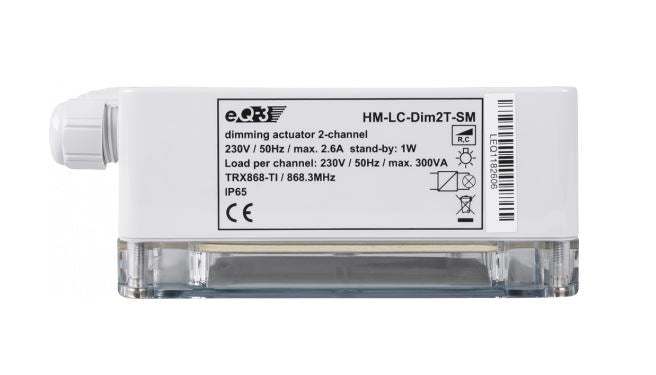 Homematic Funk-Dimmaktor 2-fach, Aufputz | eQ-3 | HM-LC-Dim2T-SM