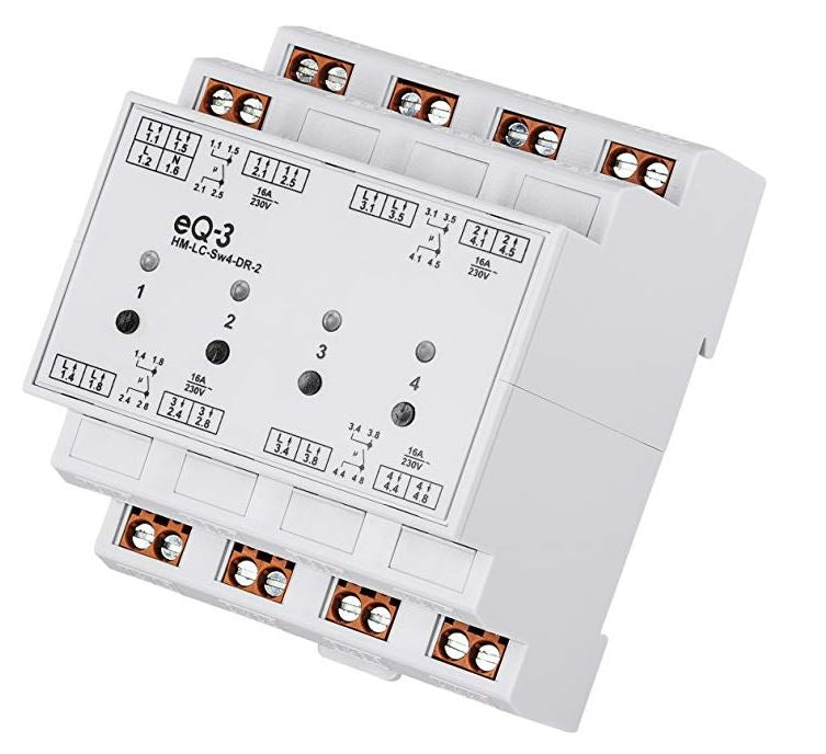 Homematic Funk-Schaltaktor 4-fach - Hutschiene | HM-LC-Sw4-DR-2 ➔ klimaworlv.com