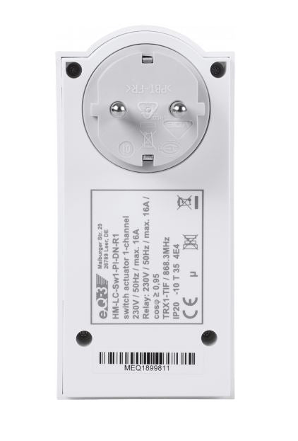 Homematic Funk-Schaltaktor - Zwischenstecker | HM-LC-Sw1-Pl-DN-R1