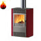 Kaminofen Disco 3-9 kW Edilkamin Luftheizer bordeaux