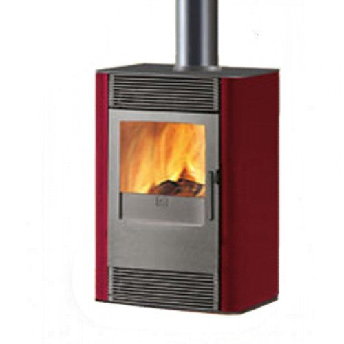 Kaminofen Disco 9 kW Edilkamin Luftheizer bordeaux