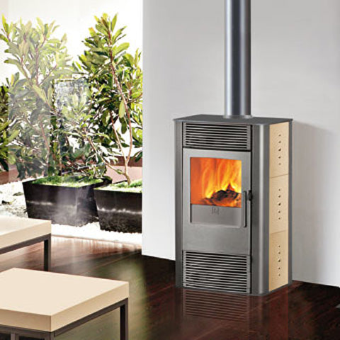 Kaminofen Funky 7,2 kW Edilkamin Luftheizer taubengrau