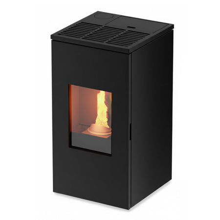 KALOR Pelletkamin Futura Mod 9C | kanalisierbar | 9 kW | Schwarz