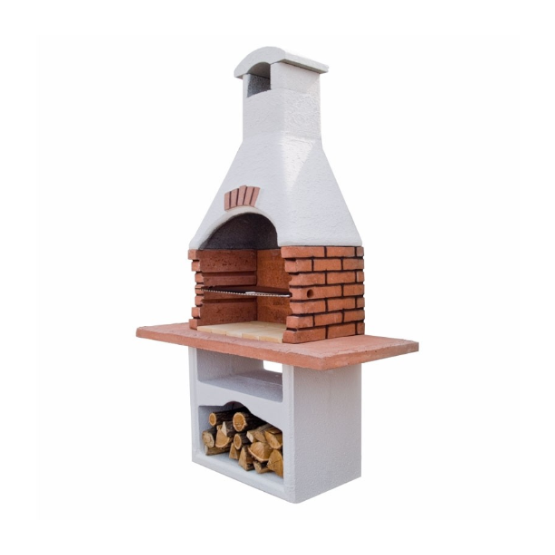 KRETZ | Gartengrill / Gartenkamin Nefrit | in weißer Betonoptik  ➔ klimaworlv.com