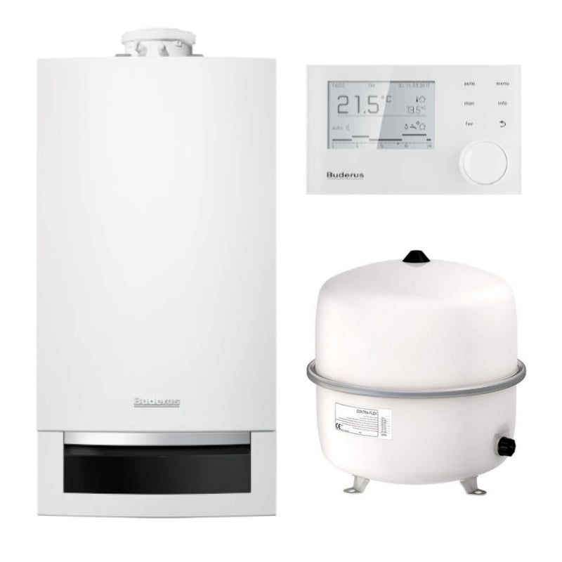 BUDERUS | Gas-Brennwertkessel-Set | Logaplus W22S | GB172-14W | 14 kW