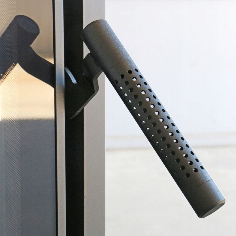 Kratki Kaminbausatz Simple 8 - 2-seitig rechts | Box weiß | 8 kW - Griff
