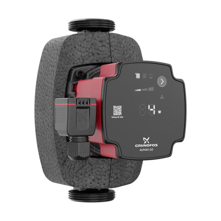 GRUNDFOS schwarze Hocheffizienz Umwaelzpumpe ALPHA1 GO 25-40, mit Display Beispiel 4 W | klimaworld.com