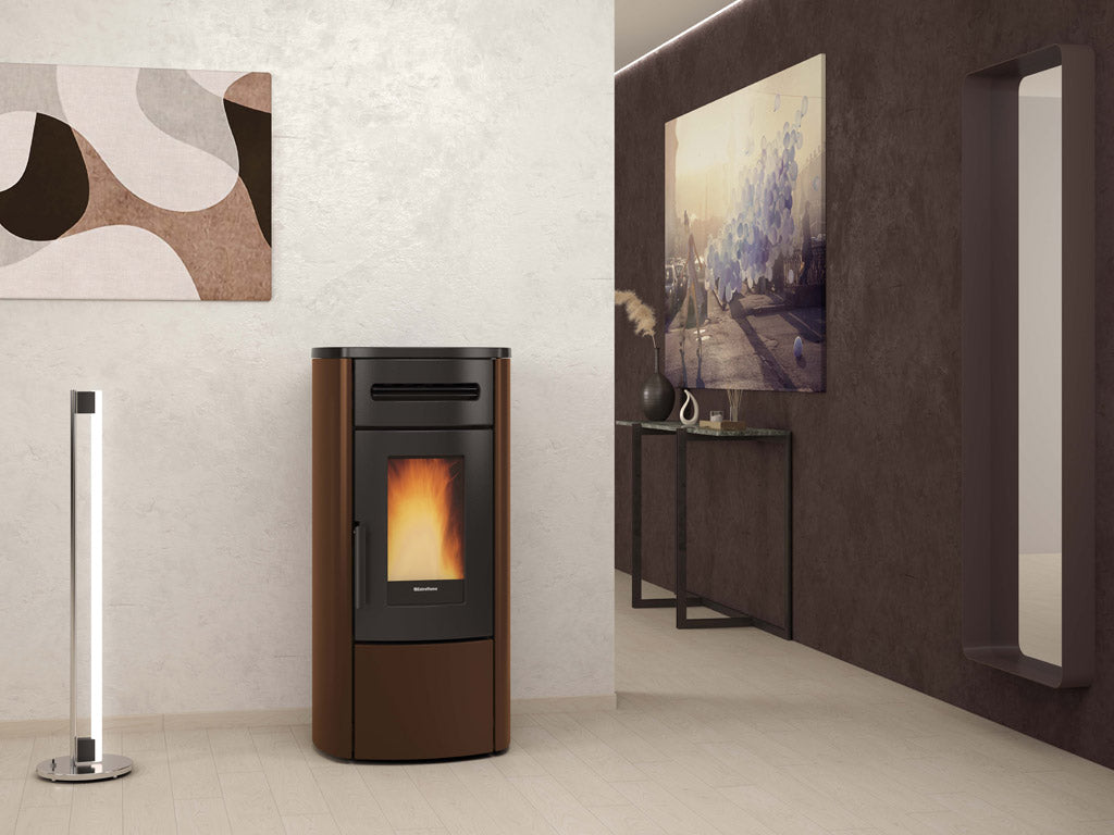 Extraflame Pelletofen wasserführend Guenda Idro bronze Ambientebild