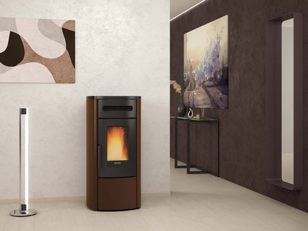 Extraflame Pelletofen wasserführend Guenda Idro bronze Ambientebild