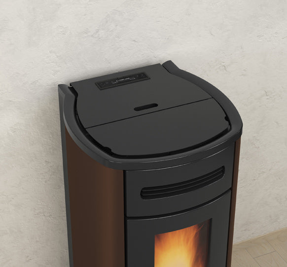 Extraflame Pelletofen wasserführend Guenda Idro bronze Detailansicht