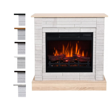 Aflamo LED Standkamin Vigo Stone Beton 3D