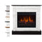 Aflamo LED Standkamin Vigo Stone weiss 3D | Wandaufstellung