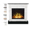 Aflamo LED Standkamin Vigo Stone Weiss