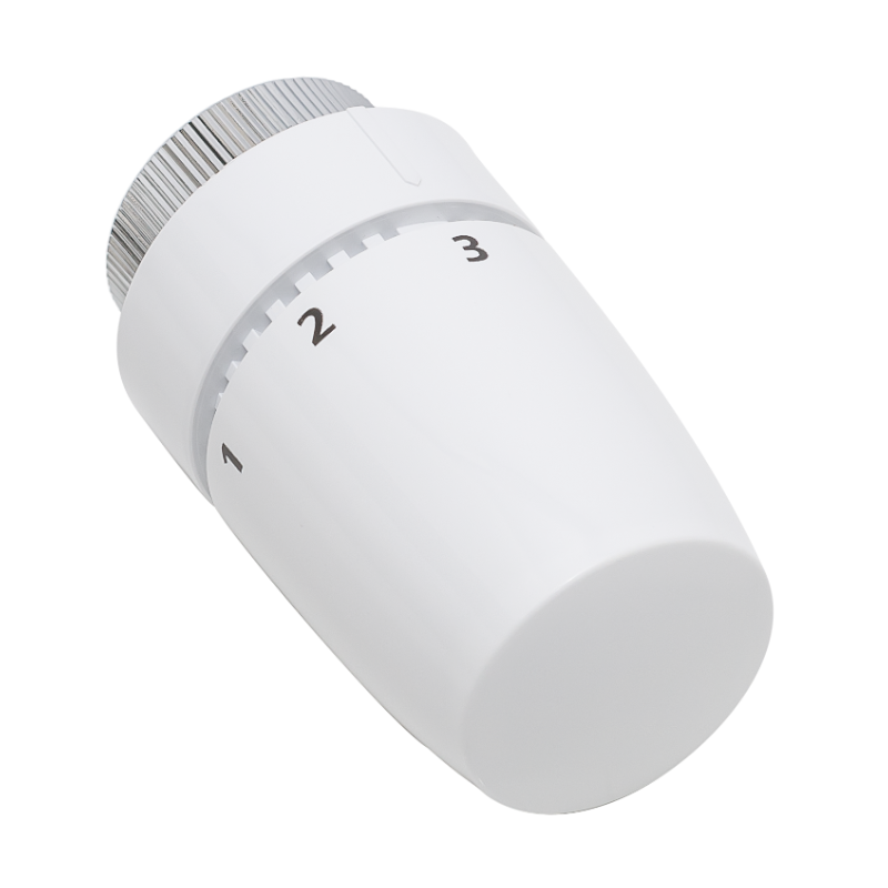 HM Heizkoerper | Thermostatkopf HM Standard mit Logo | weiß | klimaworlv.com