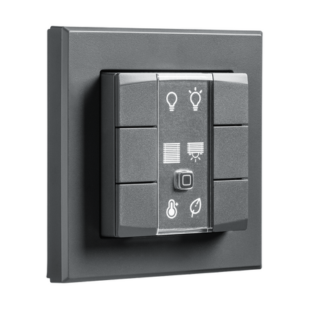 Homematic IP Wandtaster - 6-fach  - anthrazit | seitliche Ansicht | eQ-3 | HmIP-WRC6-A | klimaworlv.com