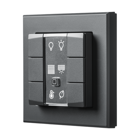 Homematic IP Wandtaster - 6-fach  - anthrazit | seitliche Ansicht | eQ-3 | HmIP-WRC6-A | klimaworlv.com