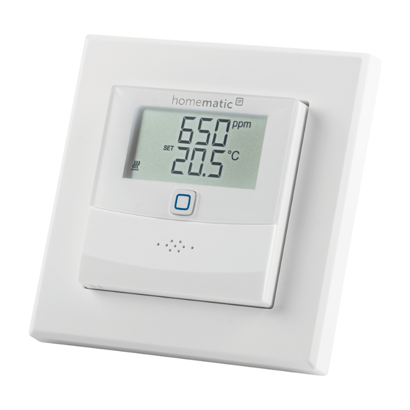 Homematic IP Wired CO2-Sensor mit Display | seitliche Ansicht | eQ-3 | HmIPW-SCTHD | klimaworlv.com