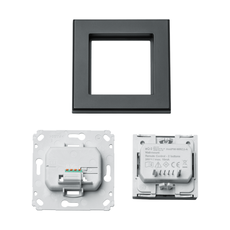 Homematic IP Wired Wandtaster - 2-fach - anthrazit | eQ-3 | Einzelteile | HmIPW-WRC2-A | klimaworlv.com